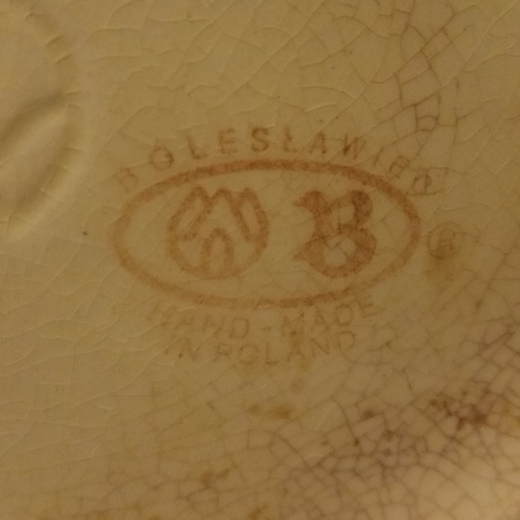 BOLESLAWIEC POLISH BEAN POT PEACOCK EYES - Picture 5 of 8